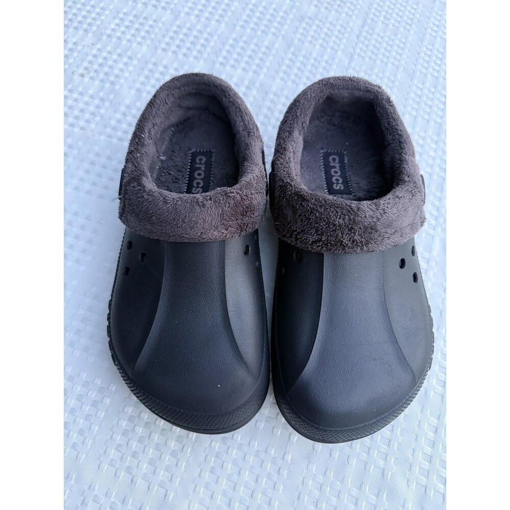 Crocs Blitzen Fux Lined Clog Shoes Black Unisex Size 8M /10W